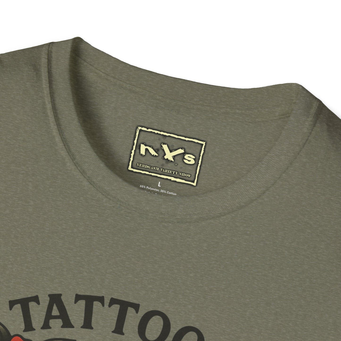 Nerdgasm Variety Show Tattoo Funny Graphic T-Shirt