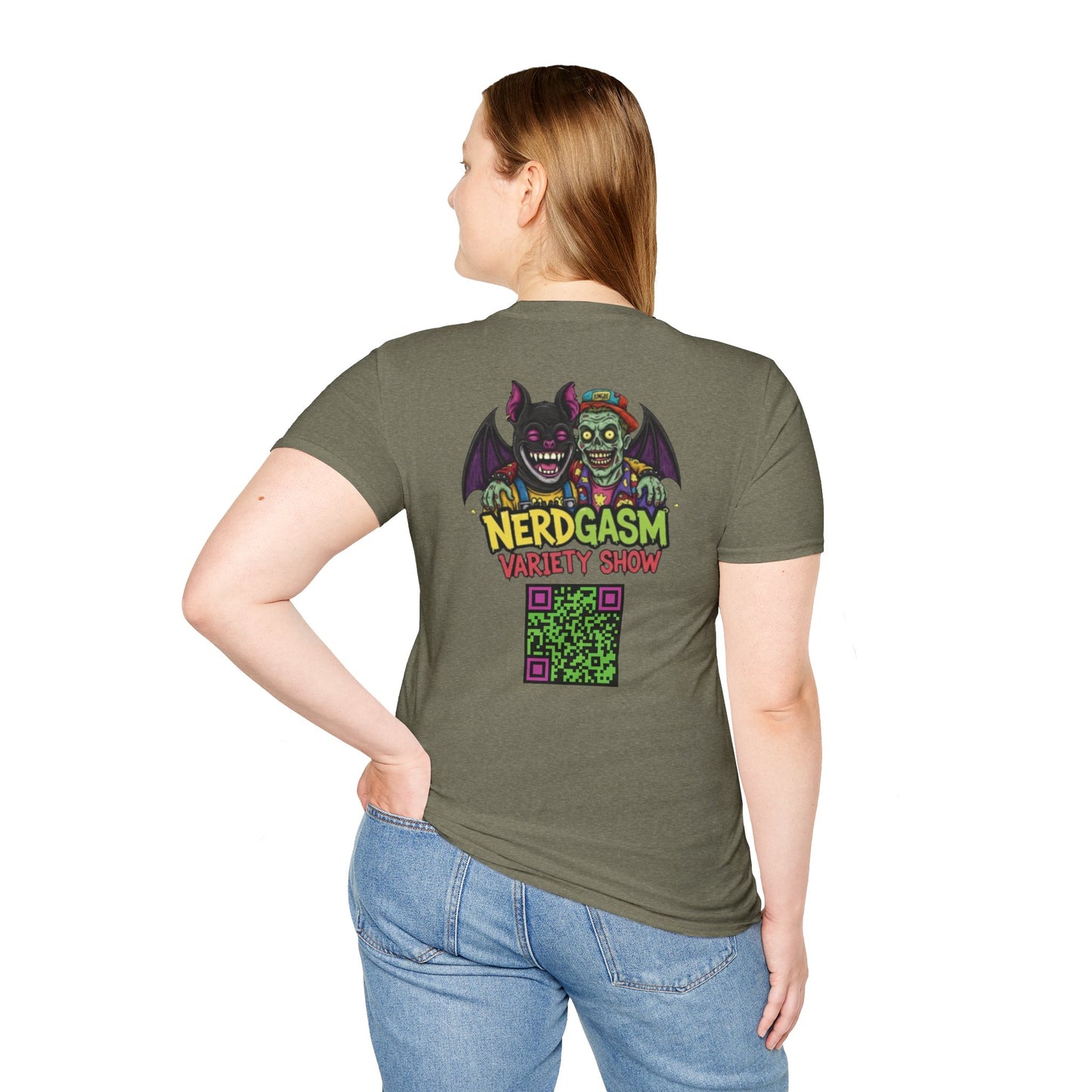 Nerdgasm Variety Show Tattoo Funny Graphic T-Shirt