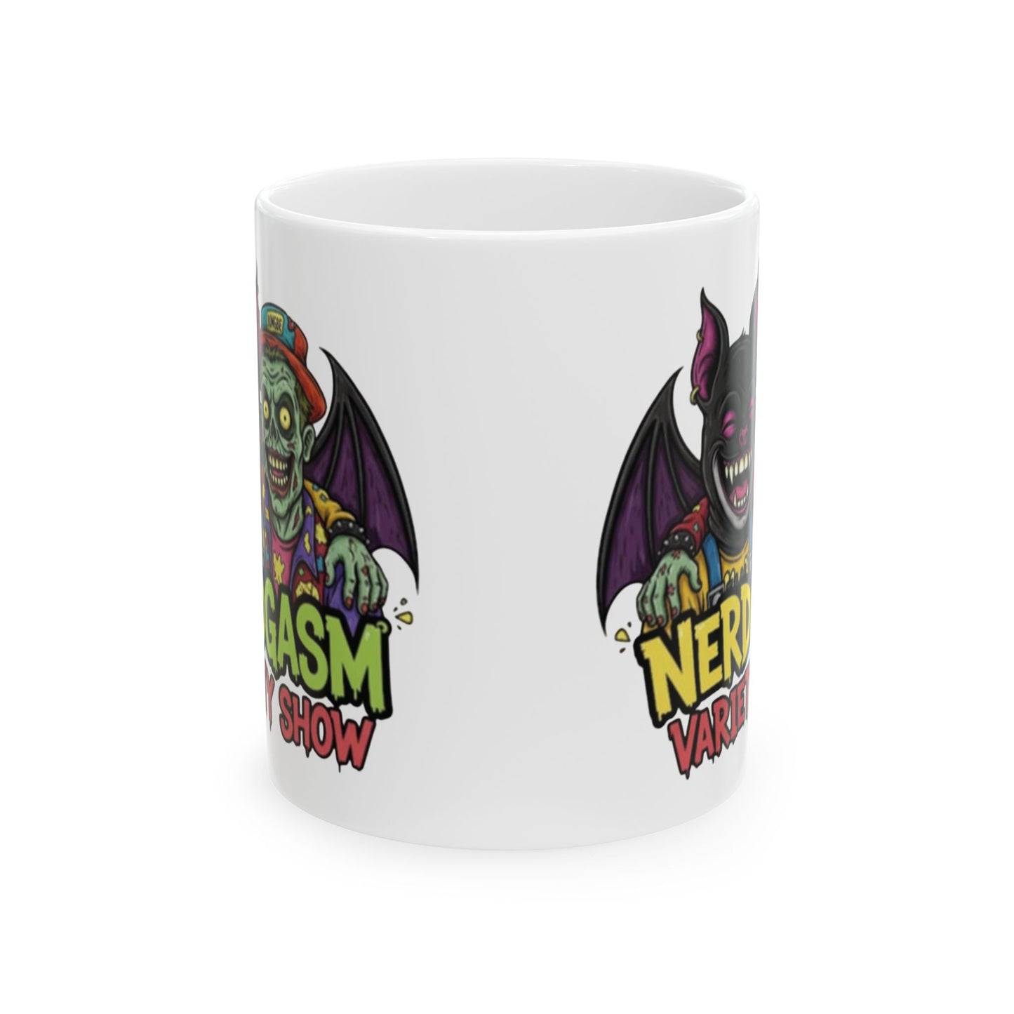 Nerdgasm Variety Show Homies Ceramic Mug