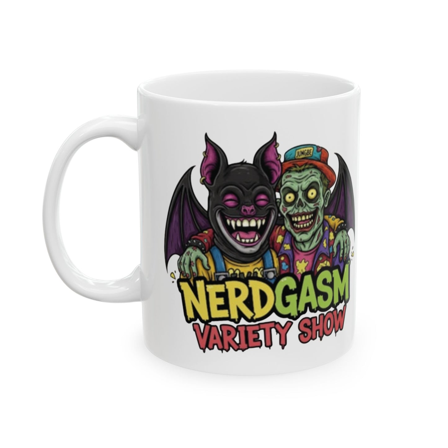 Nerdgasm Variety Show Homies Ceramic Mug