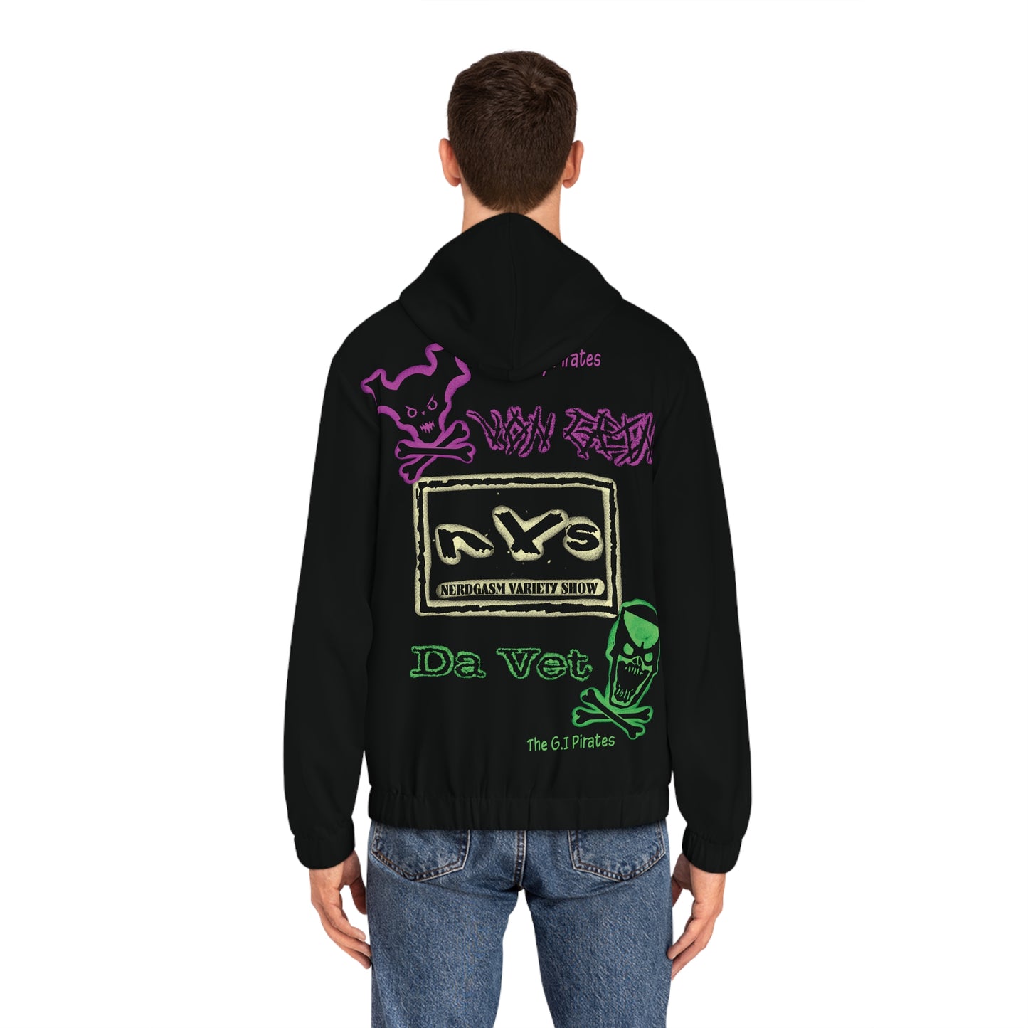 NVS One Piece Pirate Crew Men's Full-Zip Hoodie