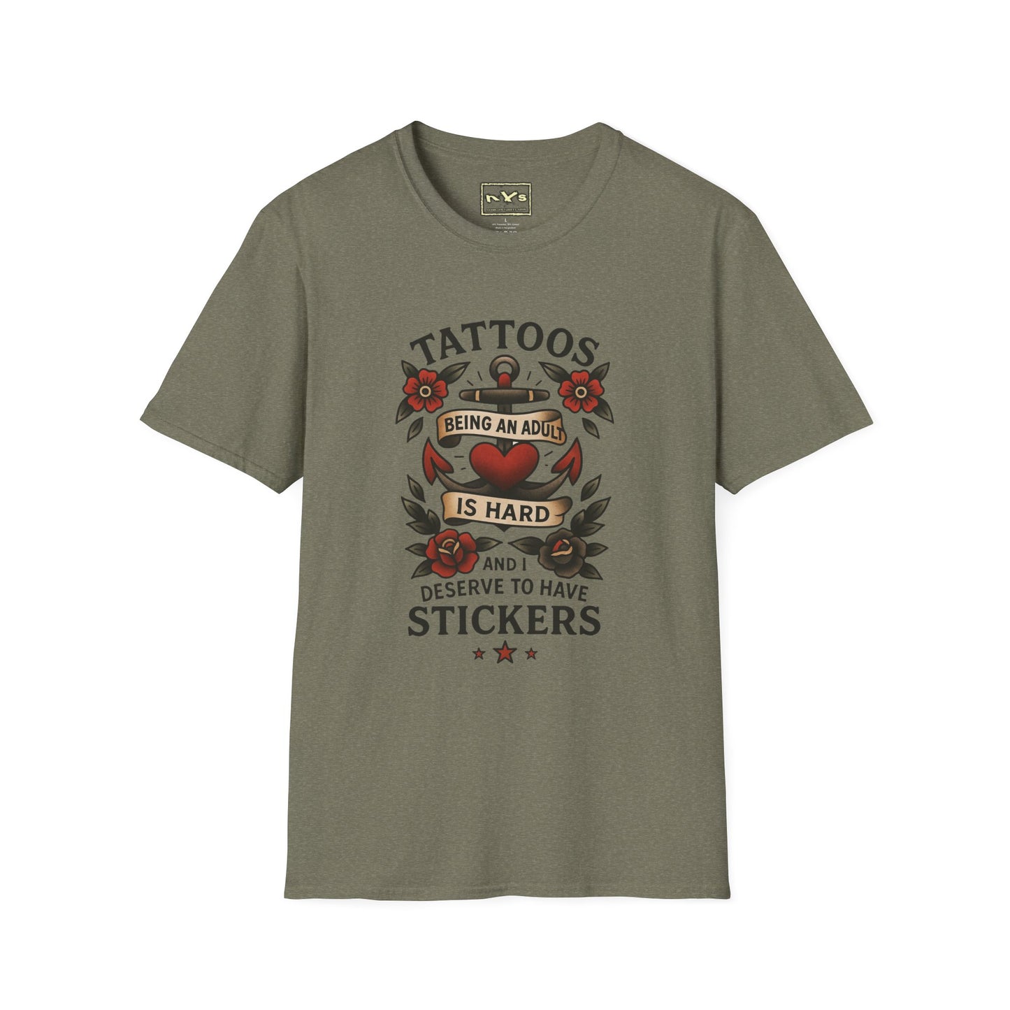 Nerdgasm Variety Show Tattoo Funny Graphic T-Shirt