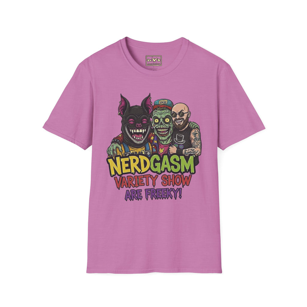 Nerdgasm Variety Show are Freeky! T-Shirt - Limited Run