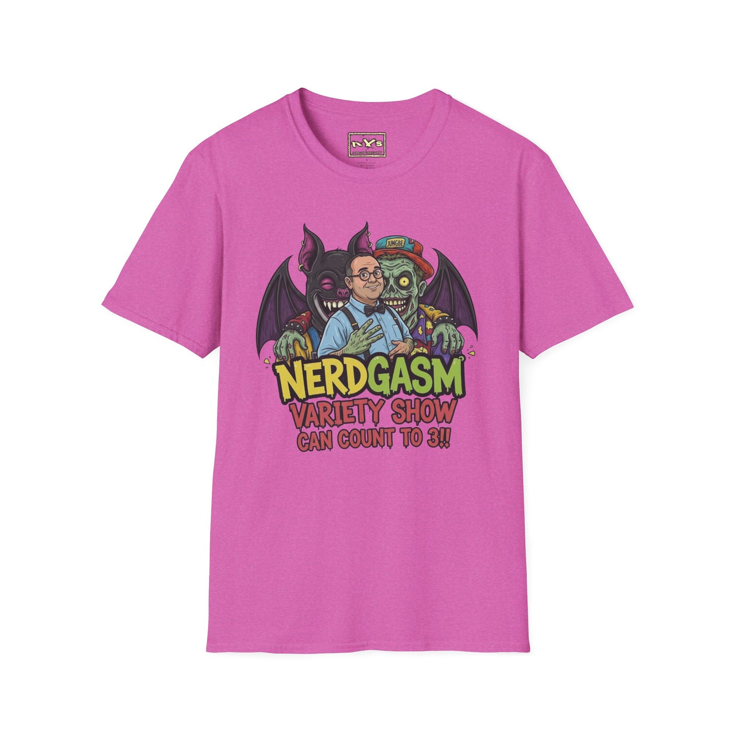 Nerdgasm Variety Show can count to 3!! T-Shirt - Limited Run