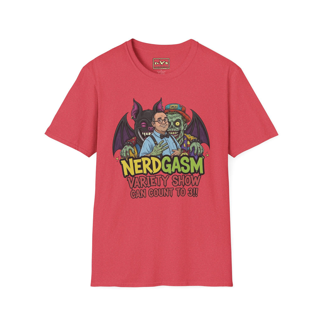 Nerdgasm Variety Show can count to 3!! T-Shirt - Limited Run