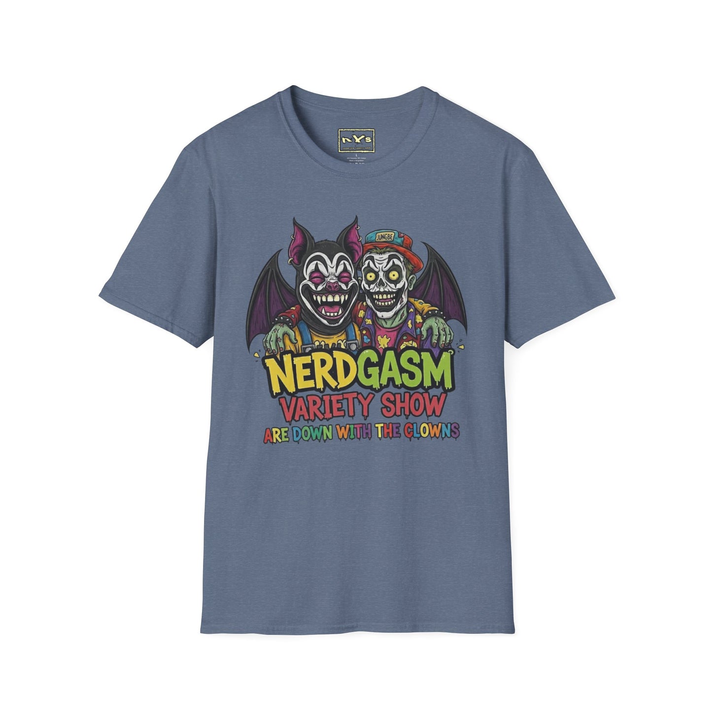 Nerdgasm Variety Show Are Down With the Clown!! T-Shirt - Limited Run