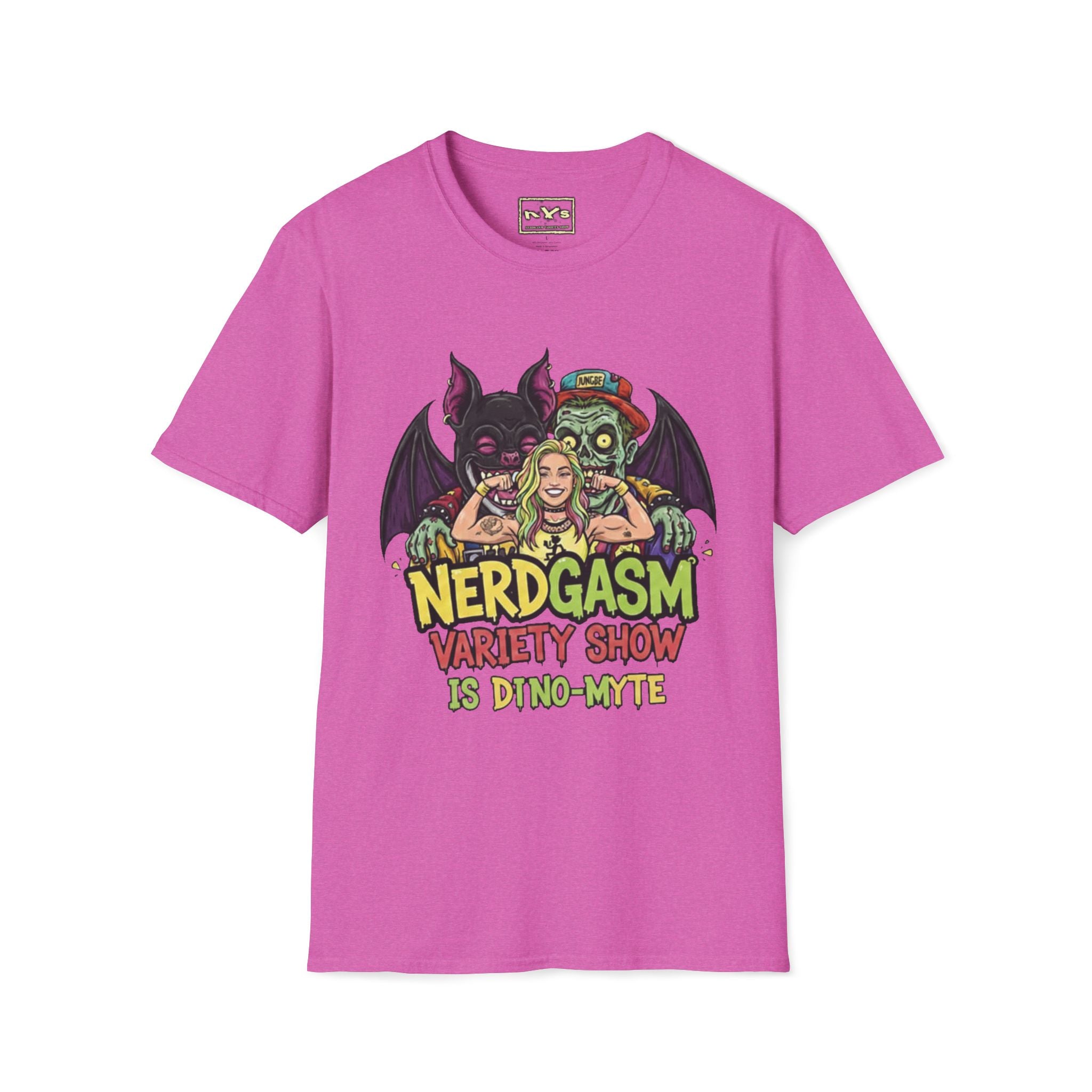 Nerdgasm Variety Show is Dino-Myte T-Shirt - Limited Run