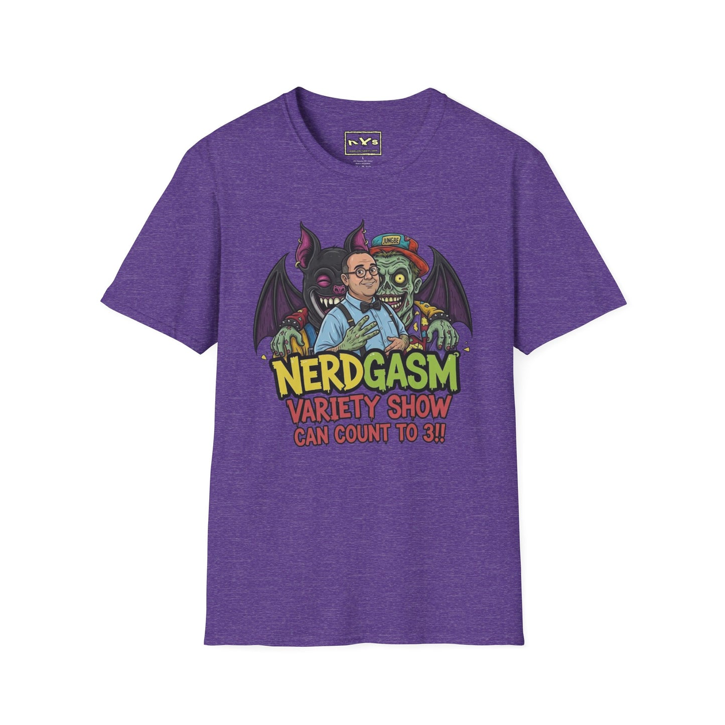 Nerdgasm Variety Show can count to 3!! T-Shirt - Limited Run