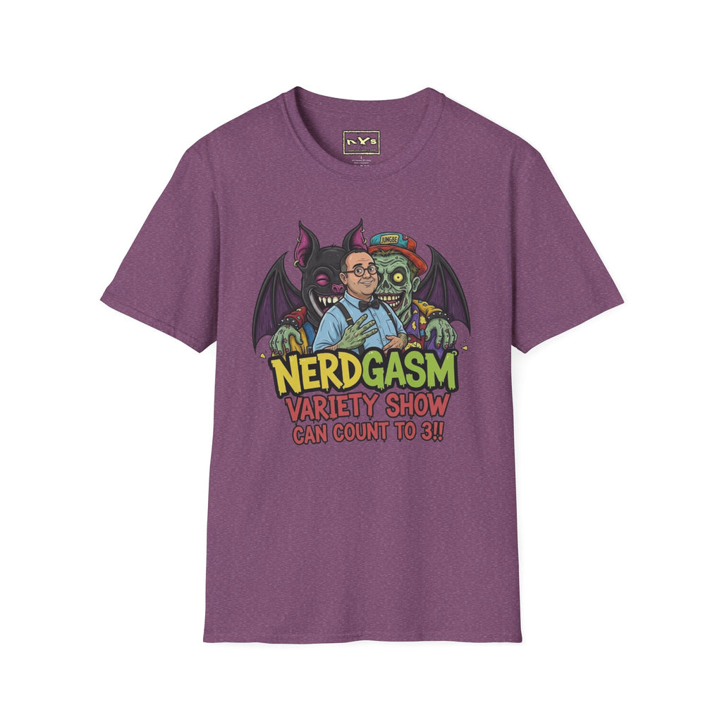 Nerdgasm Variety Show can count to 3!! T-Shirt - Limited Run