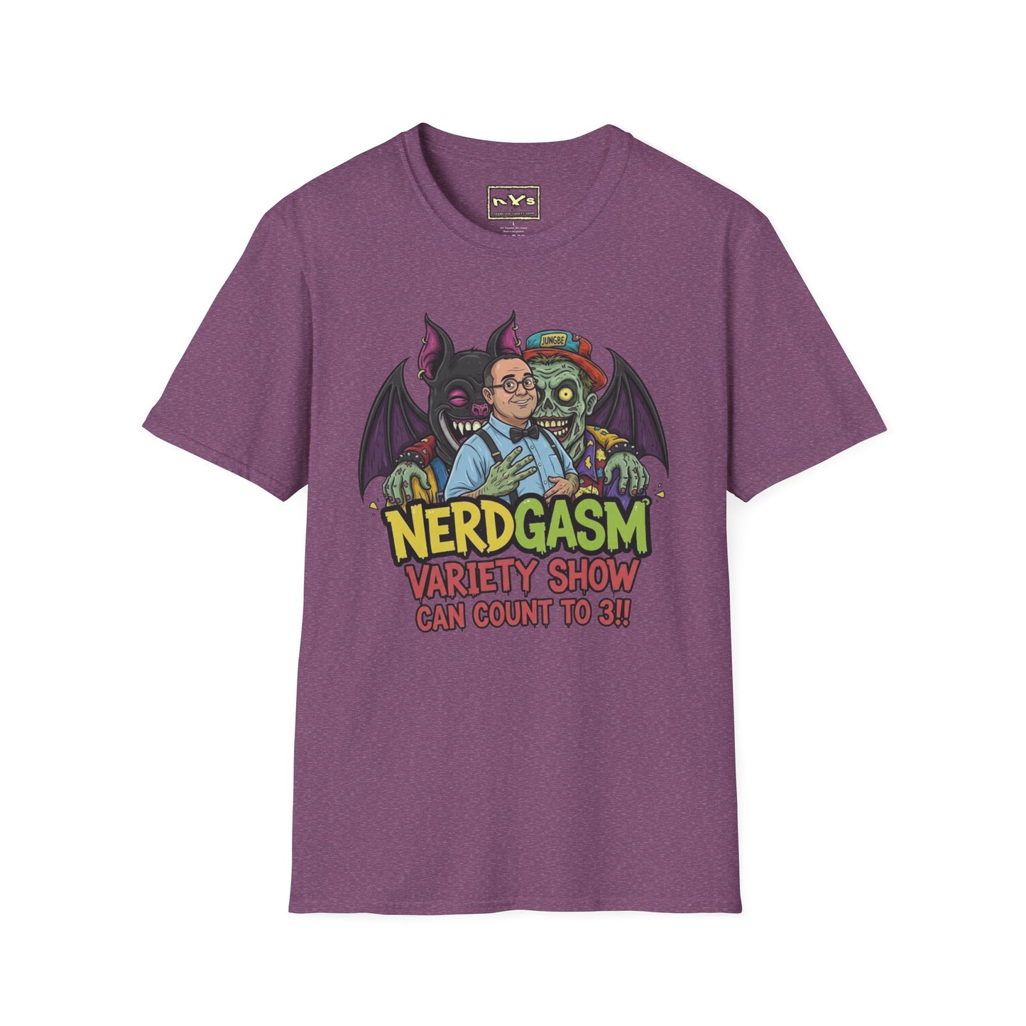 Nerdgasm Variety Show can count to 3!! T-Shirt - Limited Run