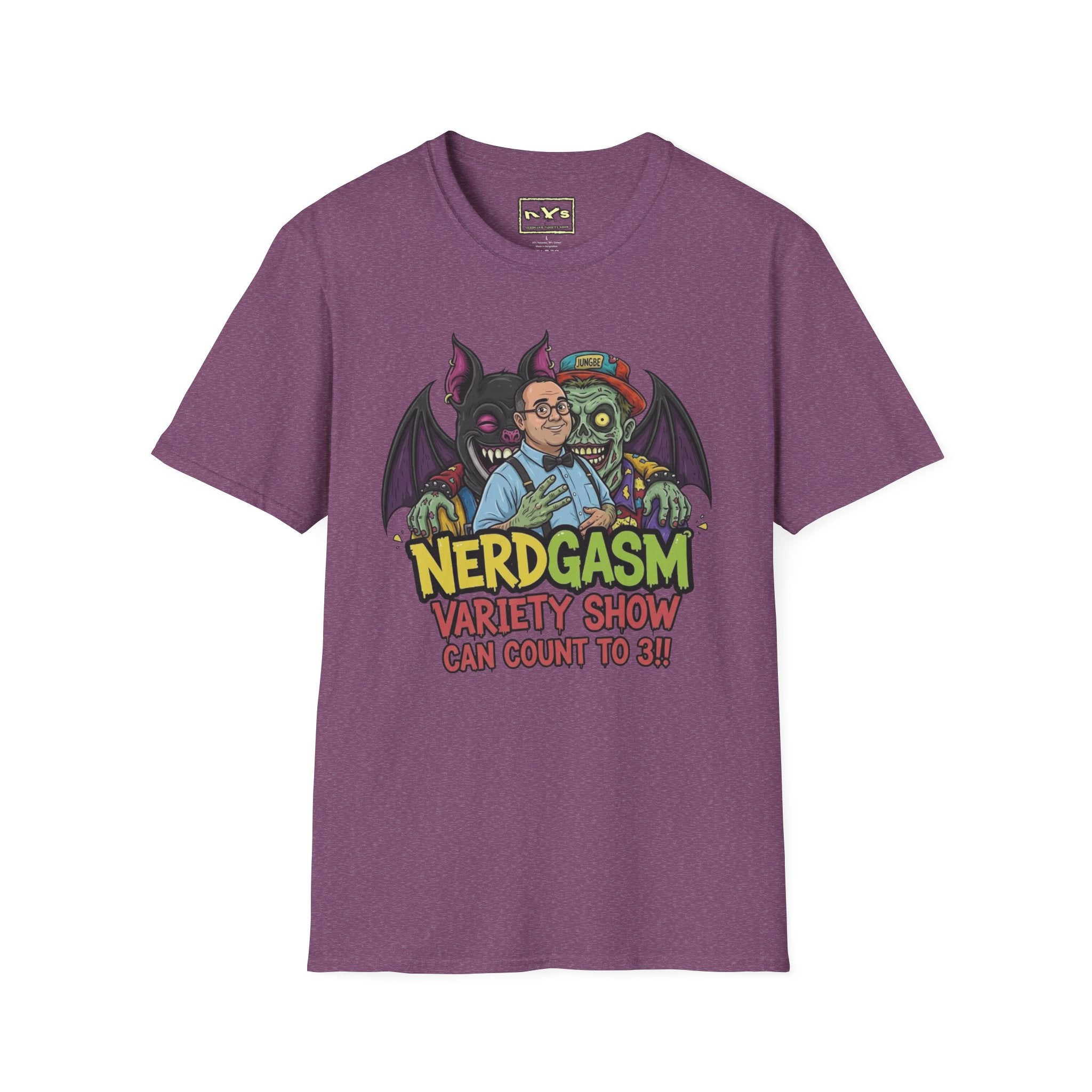 Nerdgasm Variety Show can count to 3!! T-Shirt - Limited Run