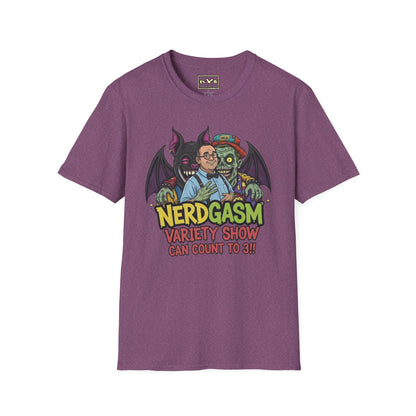 Nerdgasm Variety Show can count to 3!! T-Shirt - Limited Run
