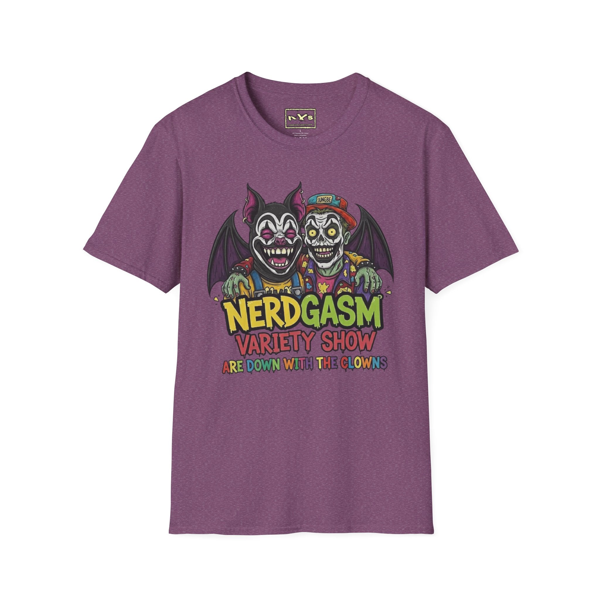 Nerdgasm Variety Show Are Down With the Clown!! T-Shirt - Limited Run