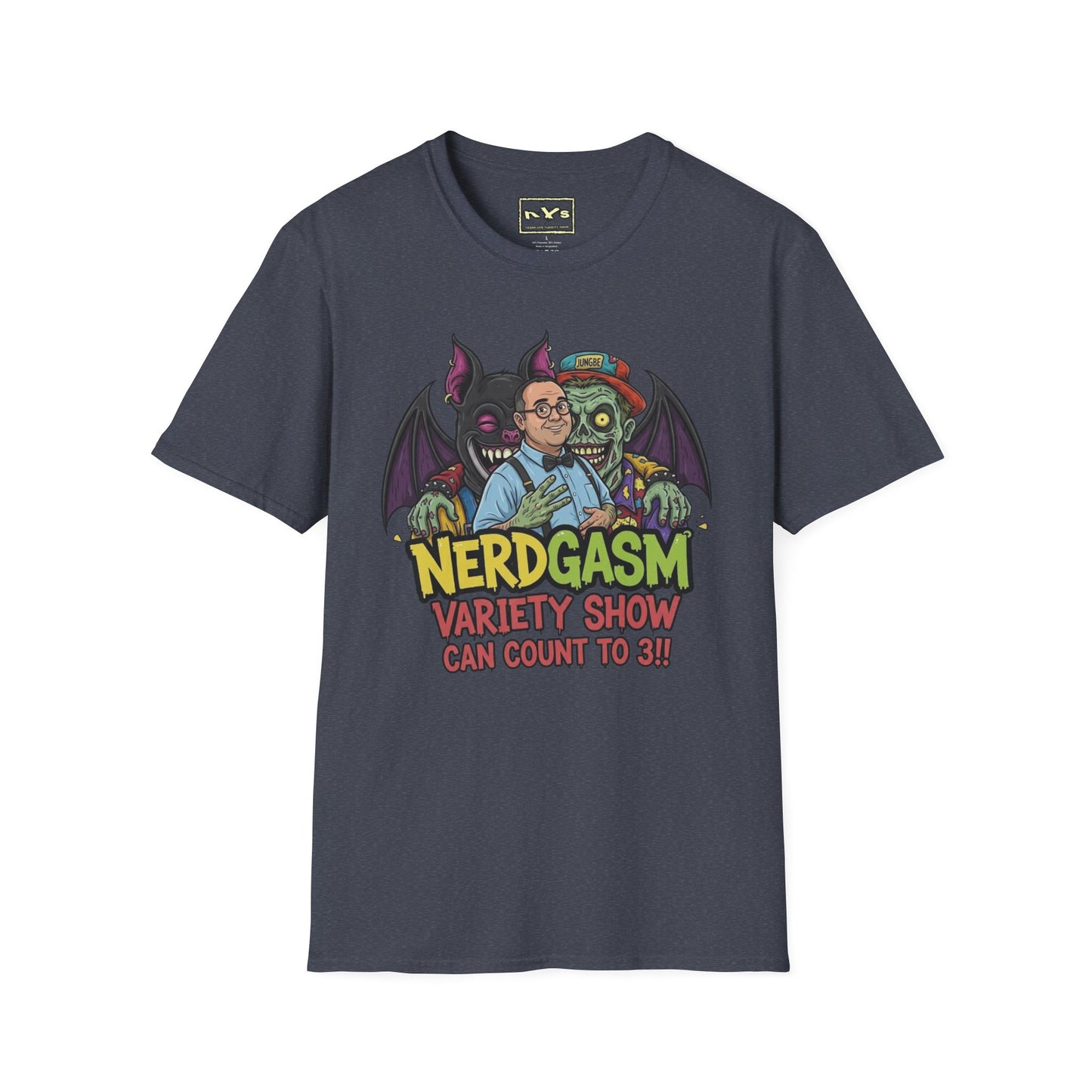 Nerdgasm Variety Show can count to 3!! T-Shirt - Limited Run