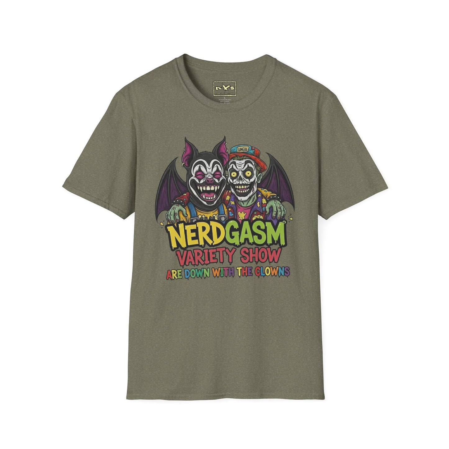 Nerdgasm Variety Show Are Down With the Clown!! T-Shirt - Limited Run