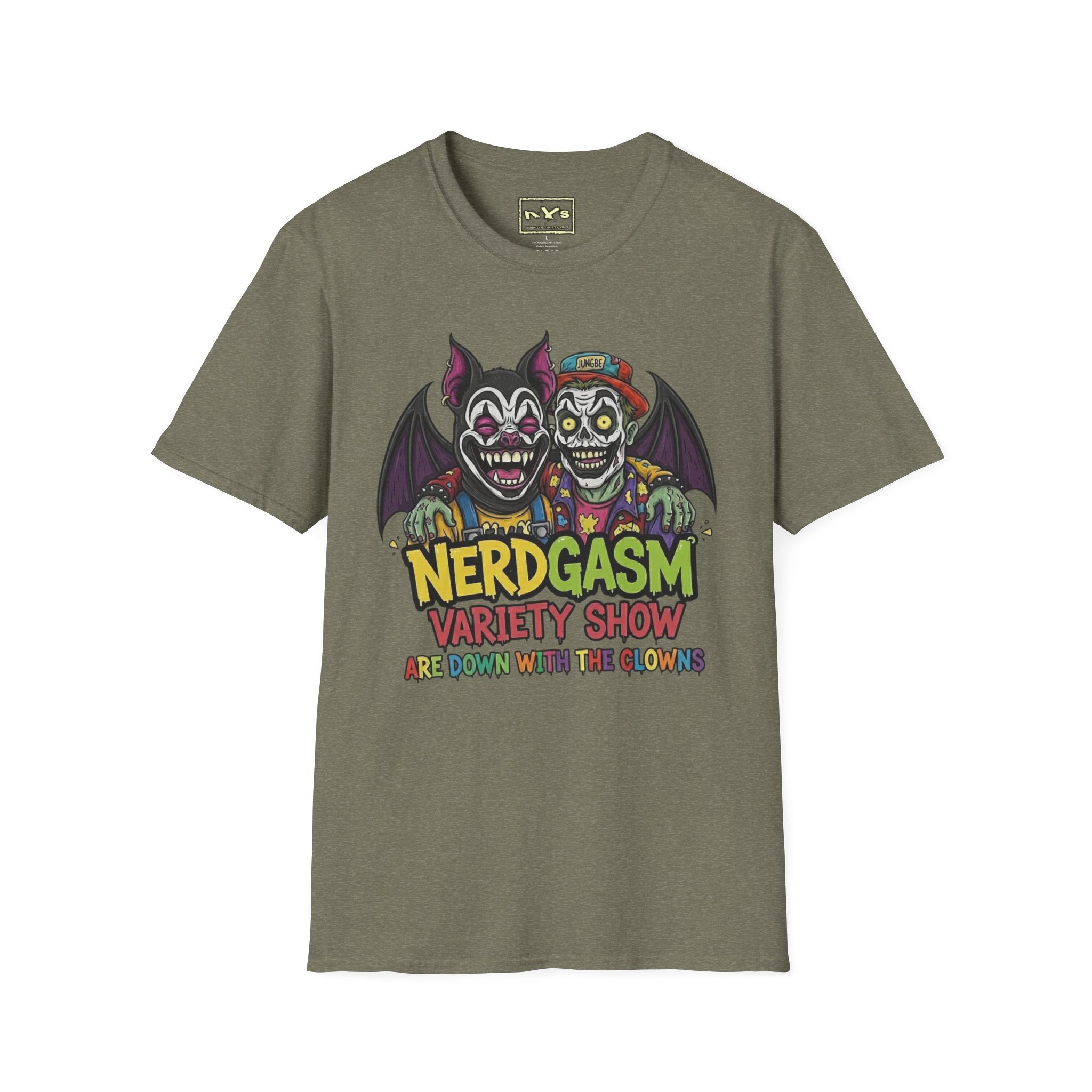 Nerdgasm Variety Show Are Down With the Clown!! T-Shirt - Limited Run