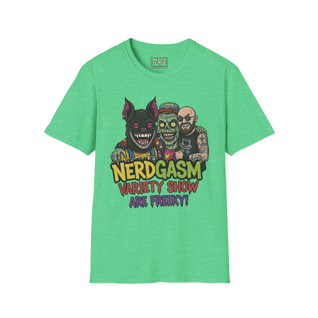 Nerdgasm Variety Show are Freeky! T-Shirt - Limited Run