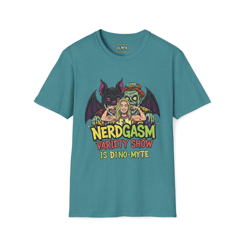 Nerdgasm Variety Show is Dino-Myte T-Shirt - Limited Run