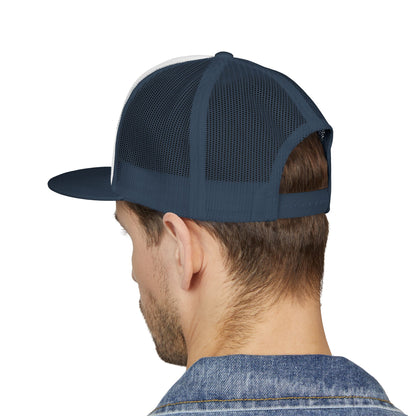 Trucker Cap — 'Nes' Oval Patch Embroidered Mesh Snapback