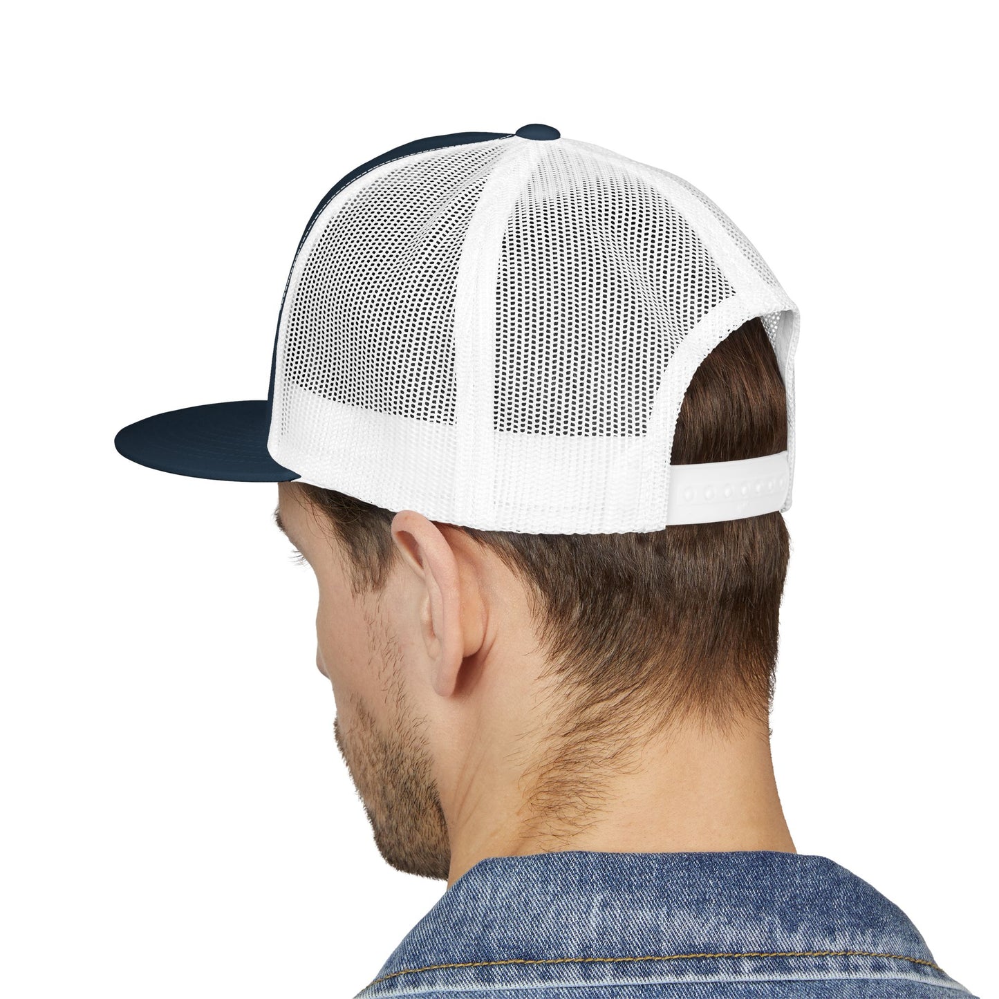 Trucker Cap — 'Nes' Oval Patch Embroidered Mesh Snapback