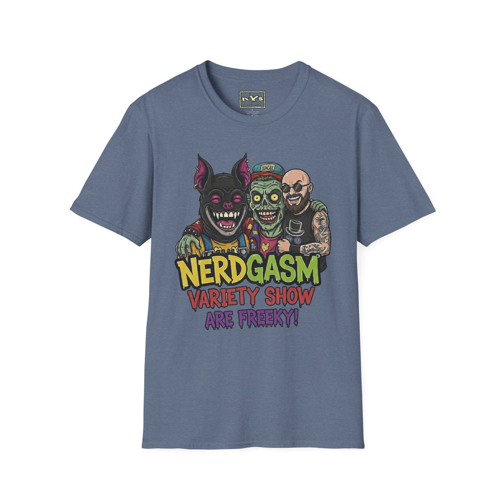 Nerdgasm Variety Show are Freeky! T-Shirt - Limited Run