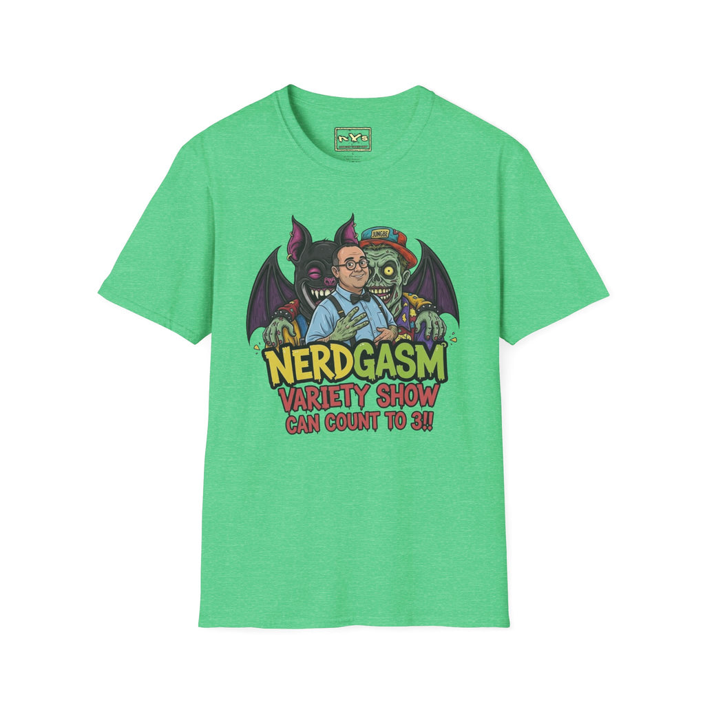 Nerdgasm Variety Show can count to 3!! T-Shirt - Limited Run