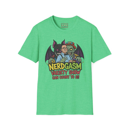 Nerdgasm Variety Show can count to 3!! T-Shirt - Limited Run