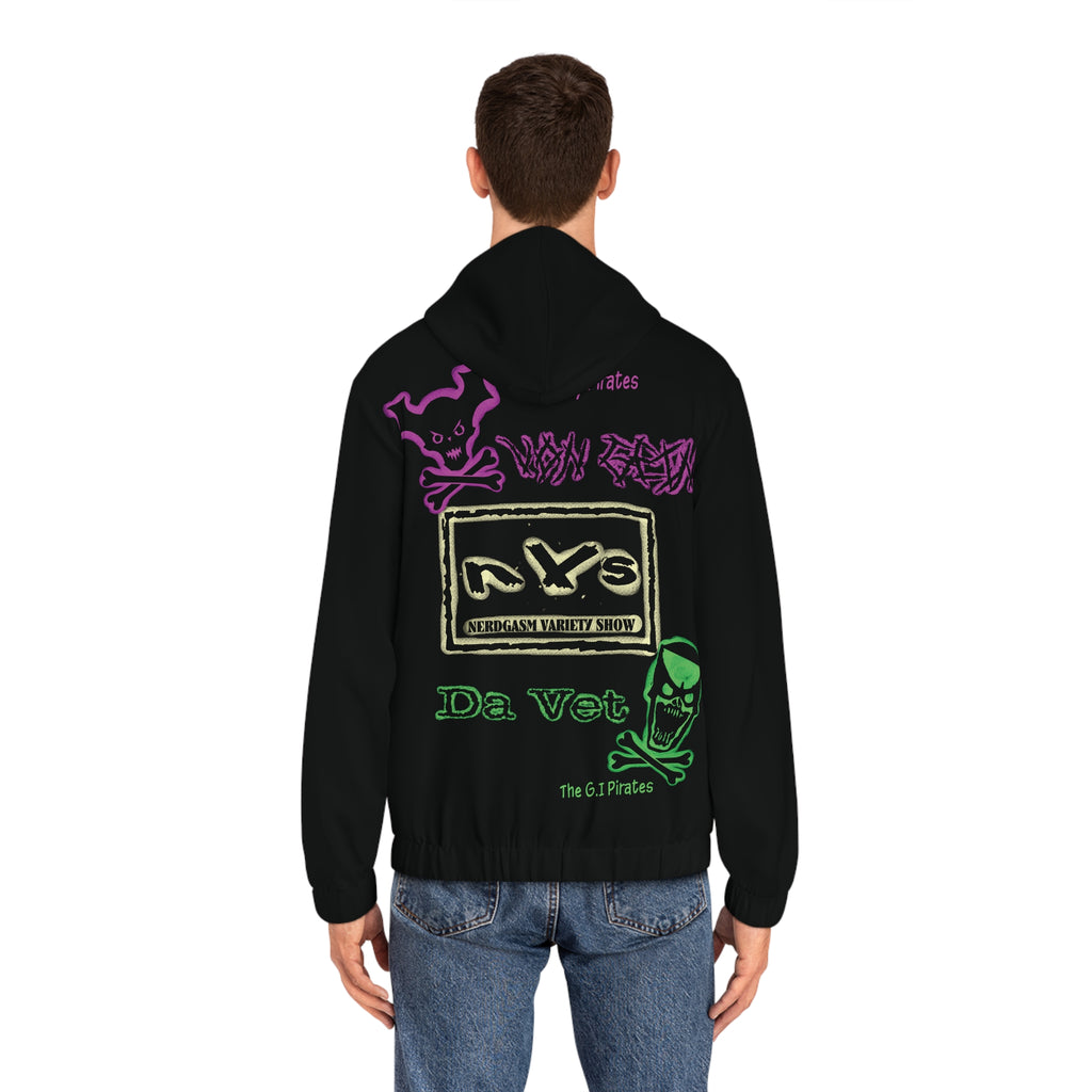 NVS One Piece Pirate Crew Men's Full-Zip Hoodie