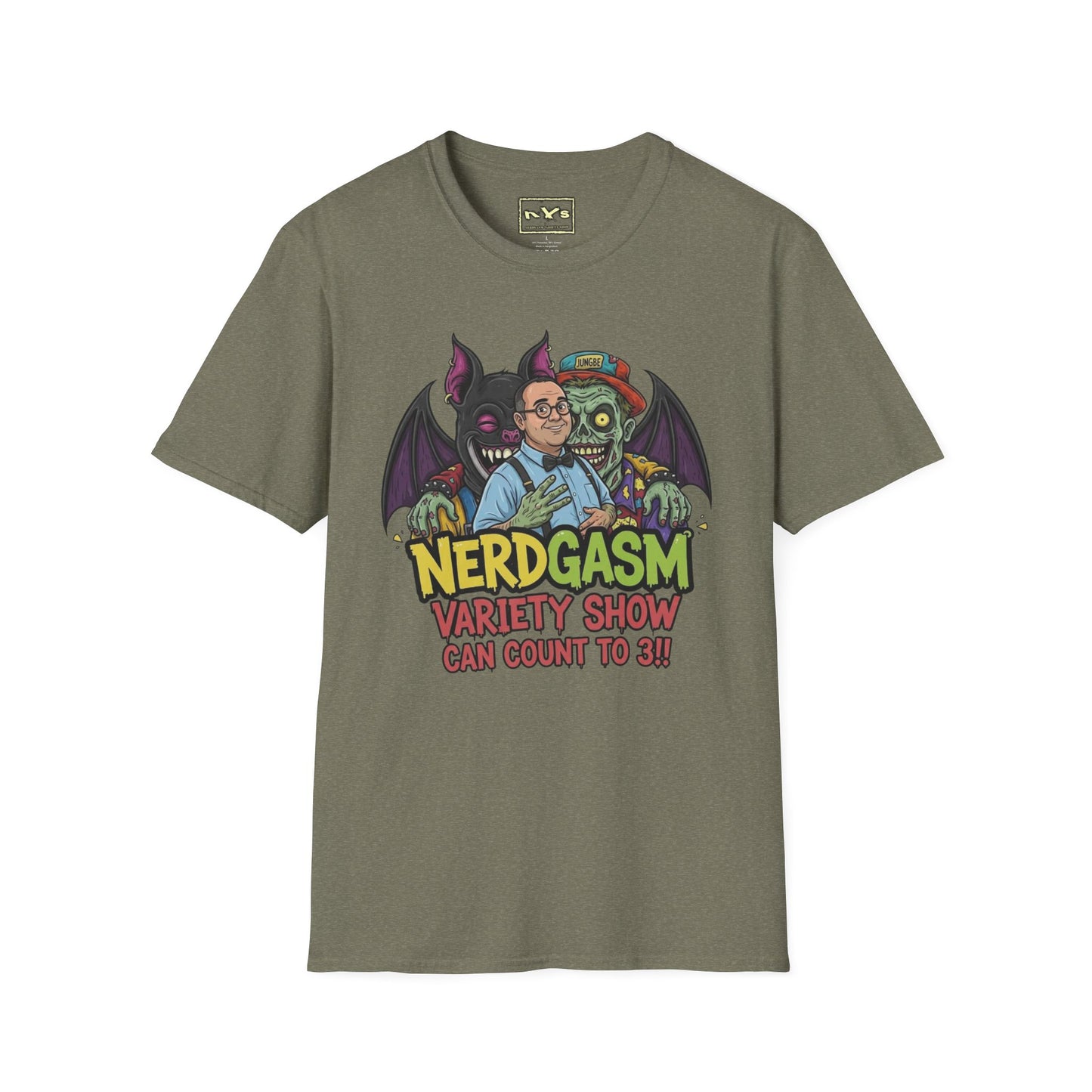 Nerdgasm Variety Show can count to 3!! T-Shirt - Limited Run