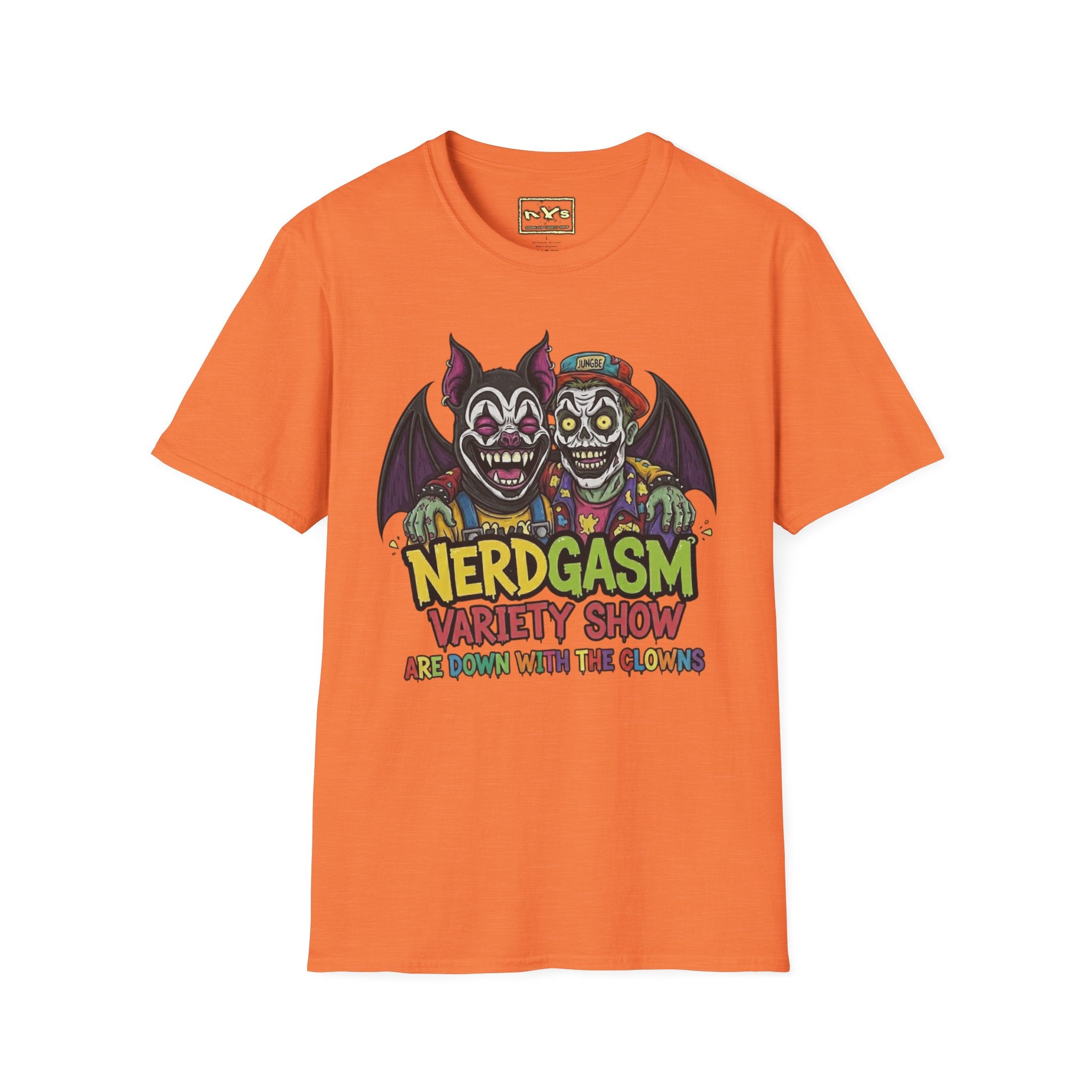 Nerdgasm Variety Show Are Down With the Clown!! T-Shirt - Limited Run