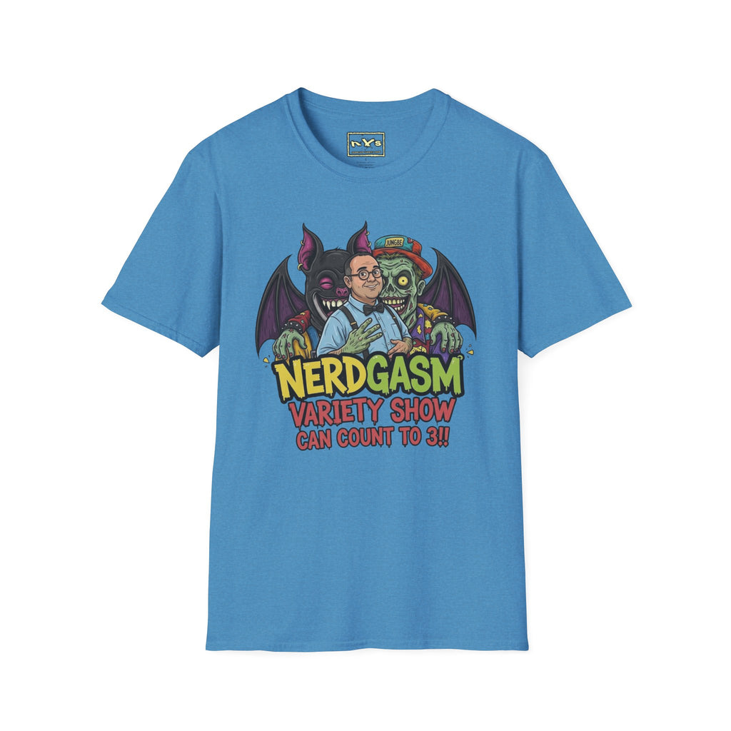 Nerdgasm Variety Show can count to 3!! T-Shirt - Limited Run