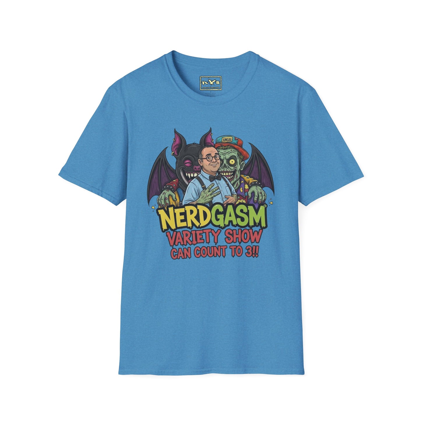 Nerdgasm Variety Show can count to 3!! T-Shirt - Limited Run