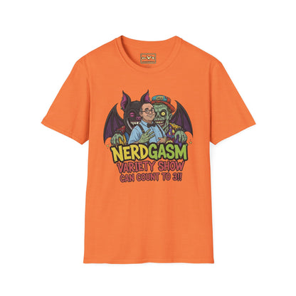 Nerdgasm Variety Show can count to 3!! T-Shirt - Limited Run