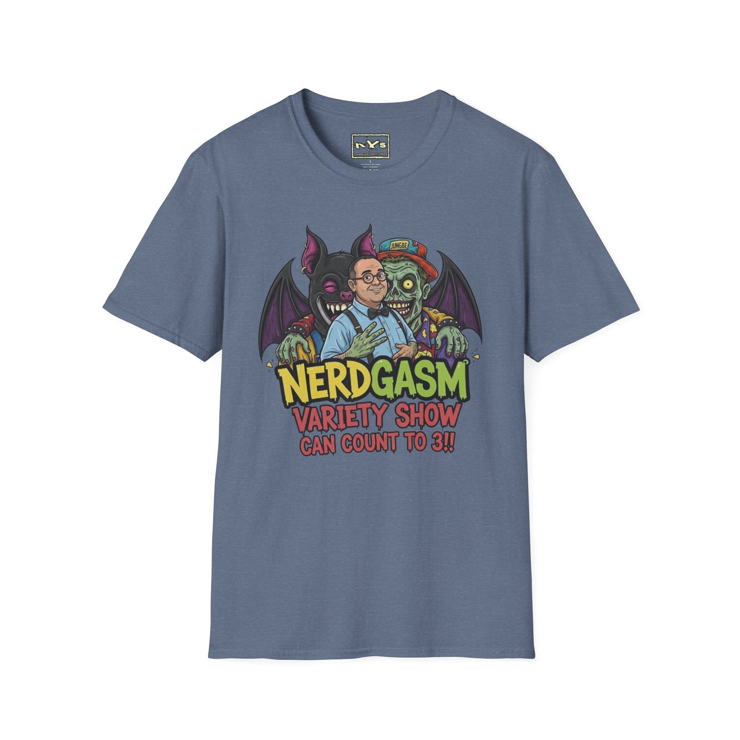Nerdgasm Variety Show can count to 3!! T-Shirt - Limited Run
