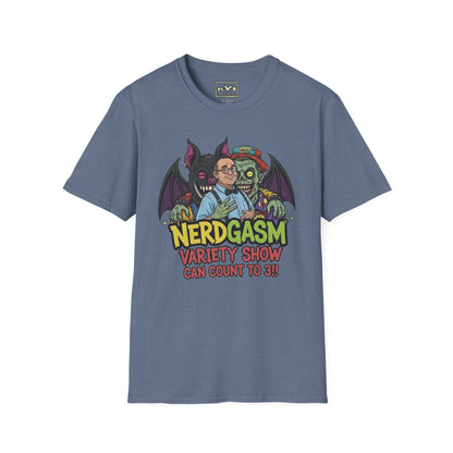 Nerdgasm Variety Show can count to 3!! T-Shirt - Limited Run
