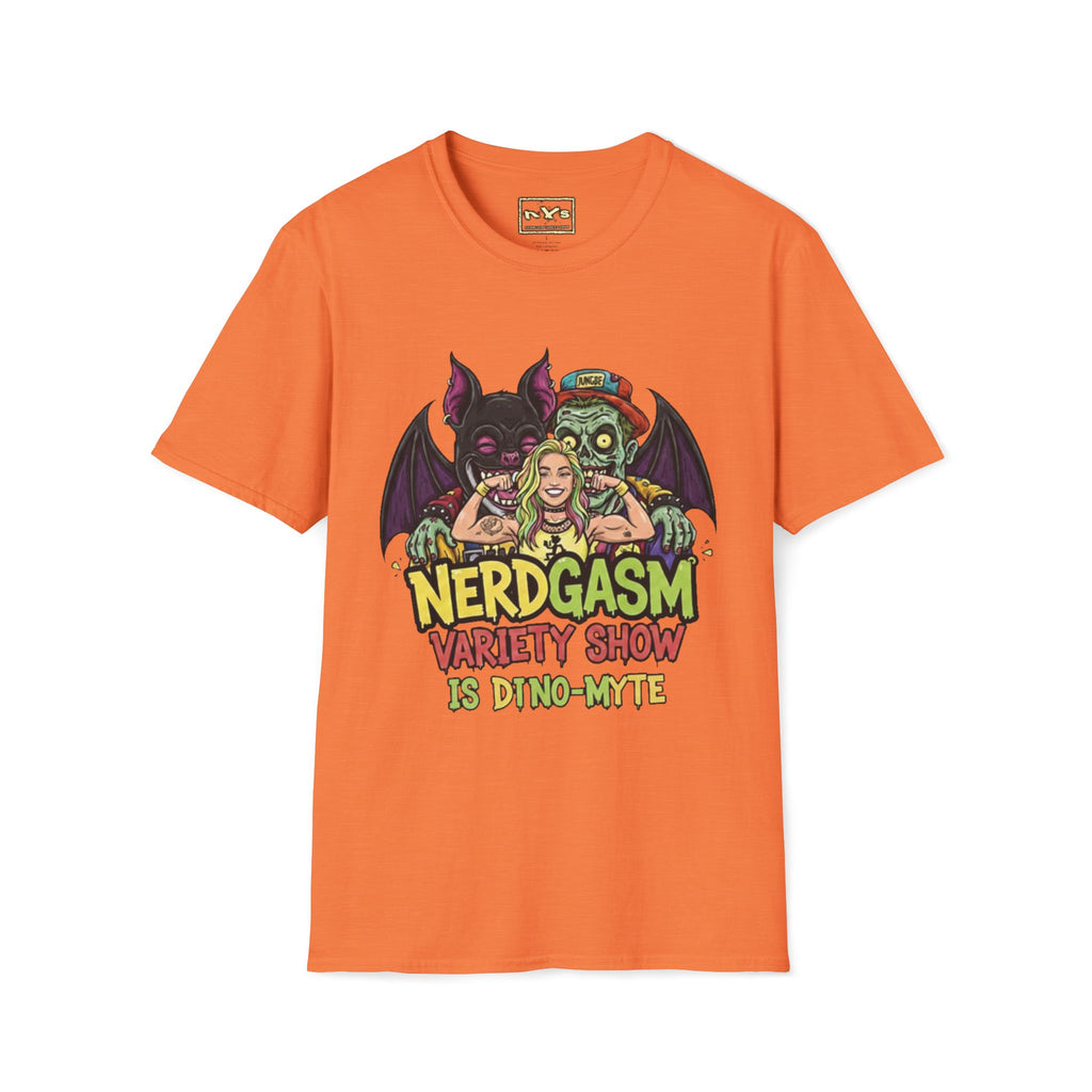 Nerdgasm Variety Show is Dino-Myte T-Shirt - Limited Run