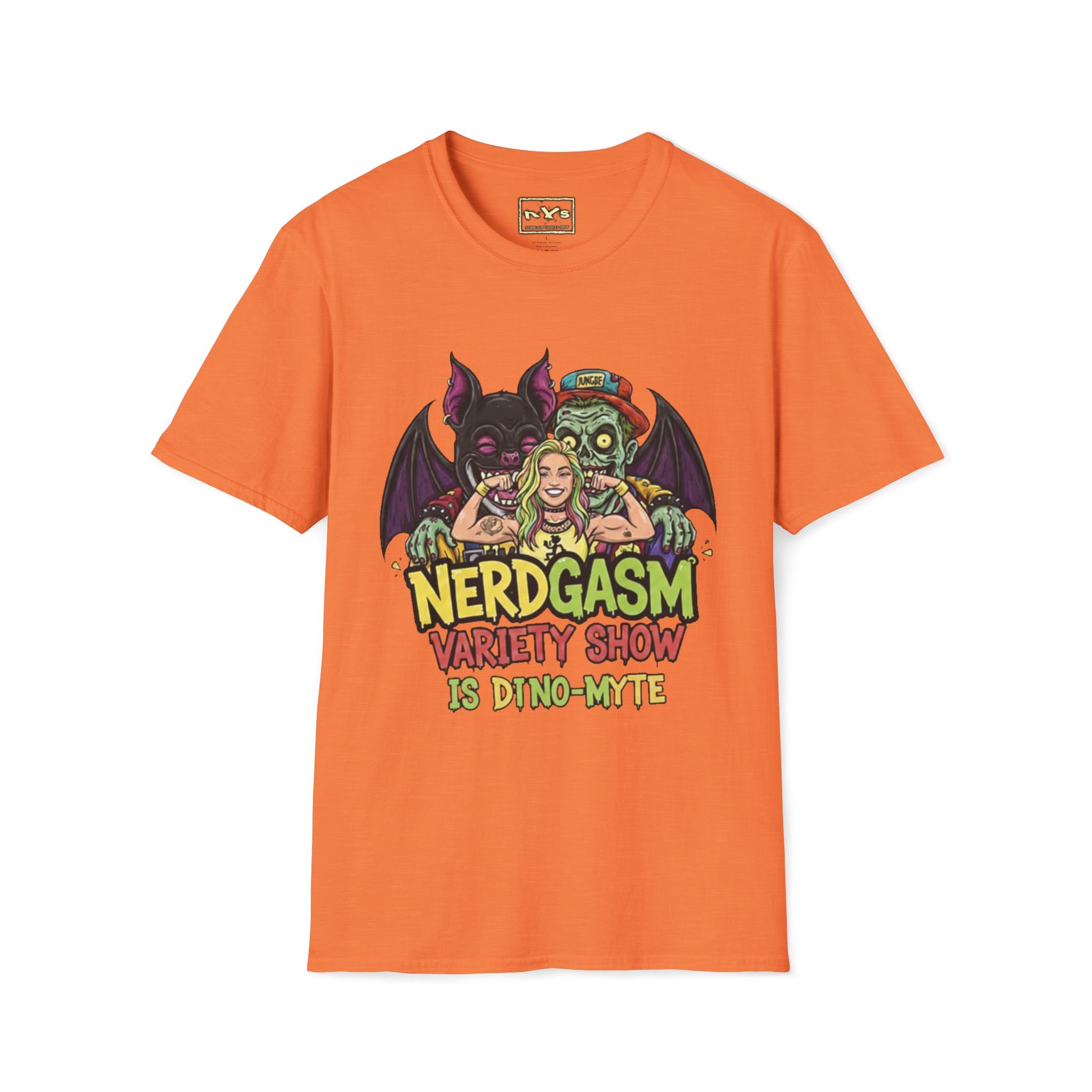 Nerdgasm Variety Show is Dino-Myte T-Shirt - Limited Run