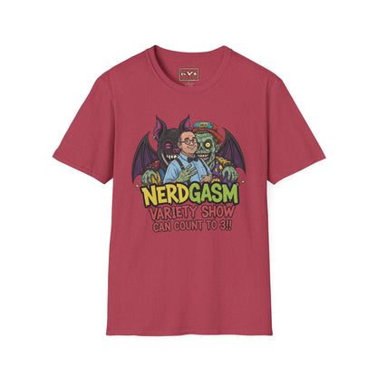 Nerdgasm Variety Show can count to 3!! T-Shirt - Limited Run