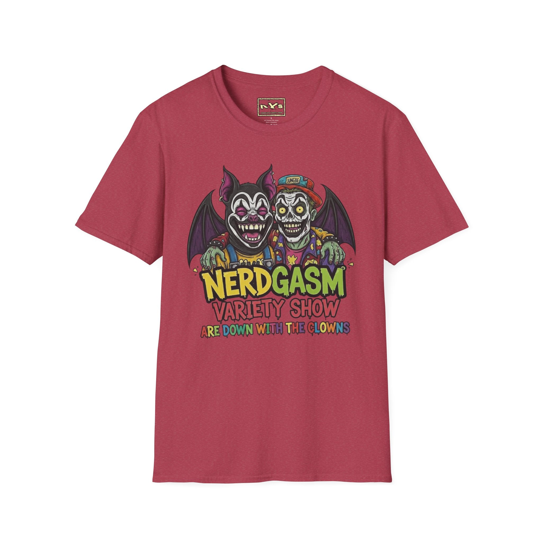 Nerdgasm Variety Show Are Down With the Clown!! T-Shirt - Limited Run