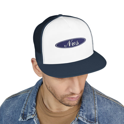 Trucker Cap — 'Nes' Oval Patch Embroidered Mesh Snapback