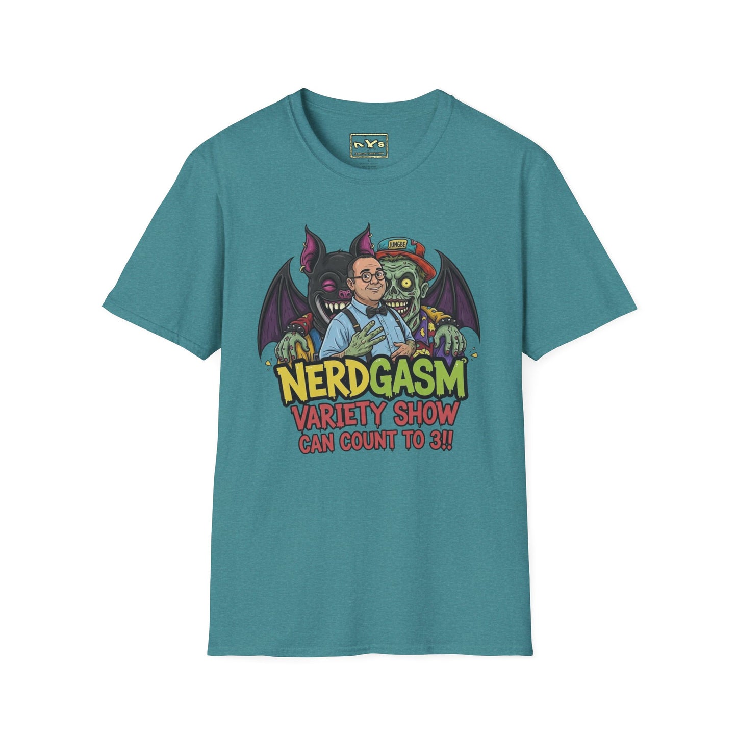Nerdgasm Variety Show can count to 3!! T-Shirt - Limited Run