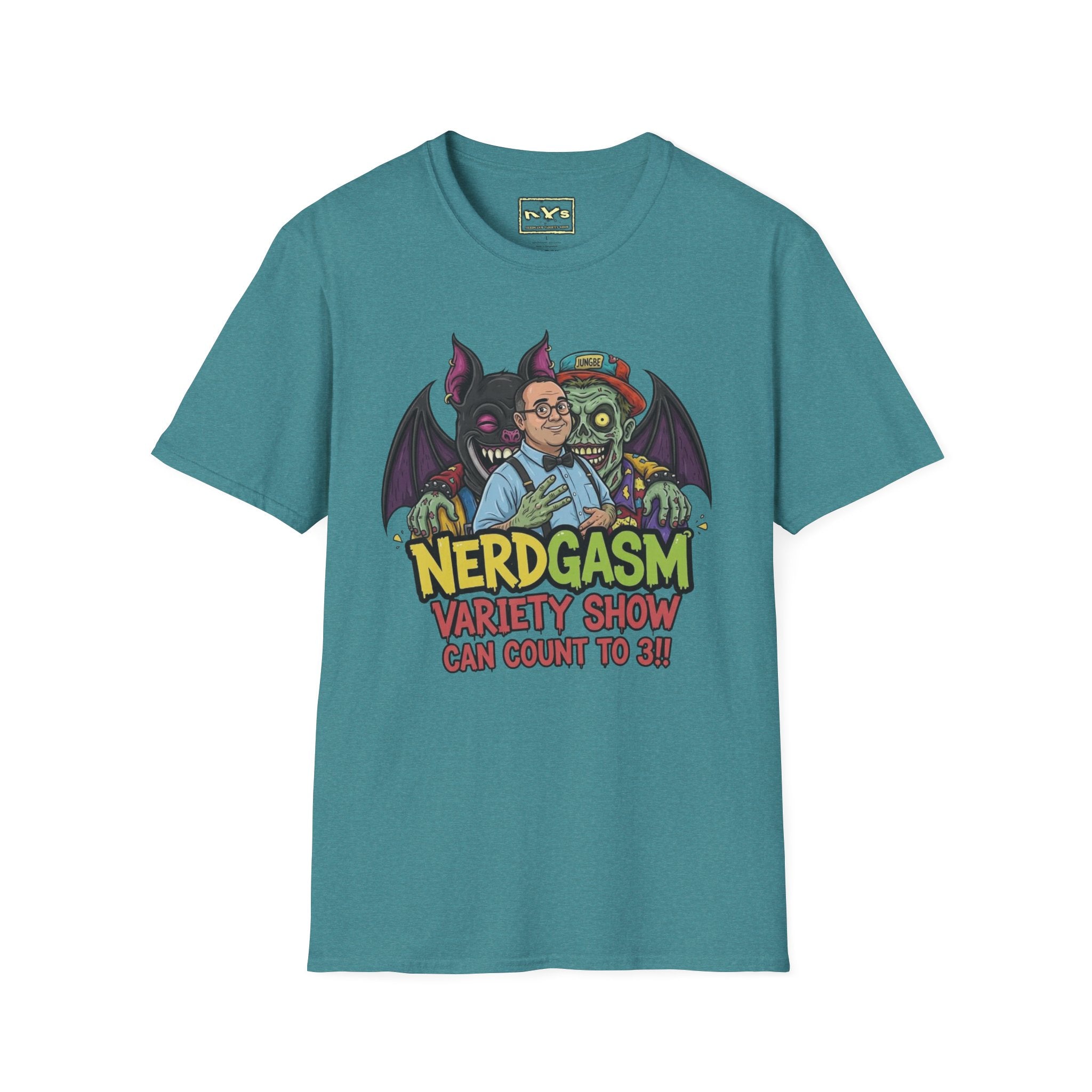 Nerdgasm Variety Show can count to 3!! T-Shirt - Limited Run