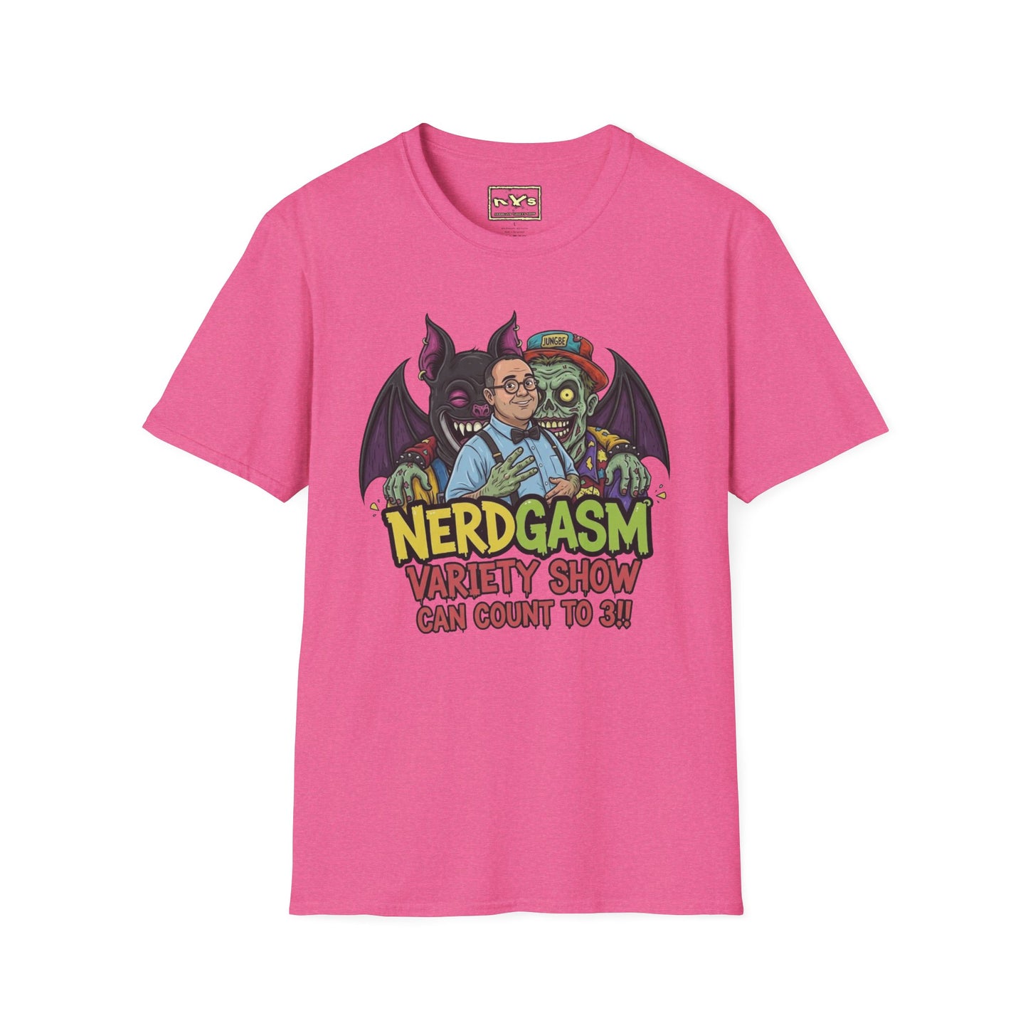 Nerdgasm Variety Show can count to 3!! T-Shirt - Limited Run