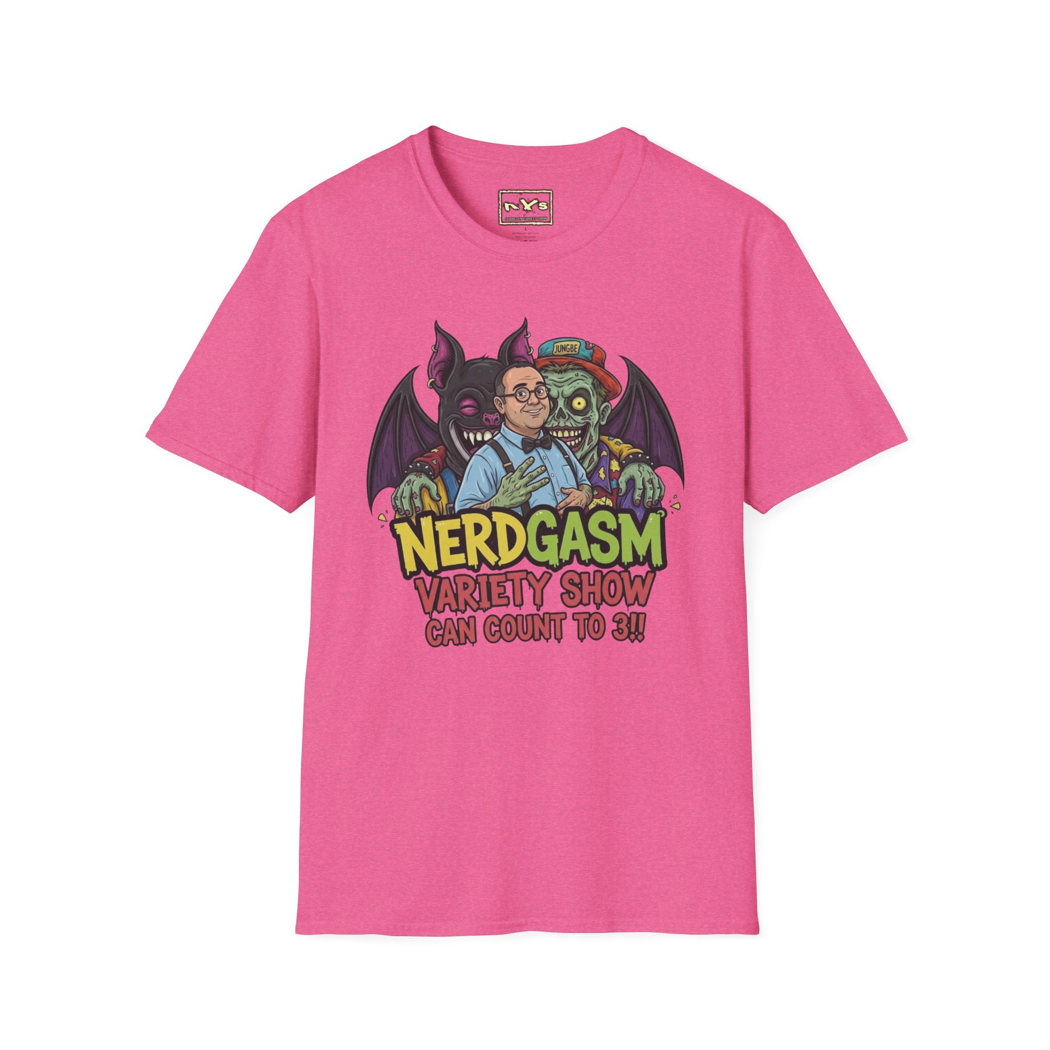 Nerdgasm Variety Show can count to 3!! T-Shirt - Limited Run