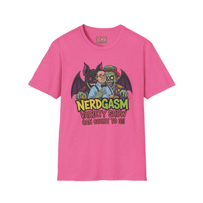 Nerdgasm Variety Show can count to 3!! T-Shirt - Limited Run